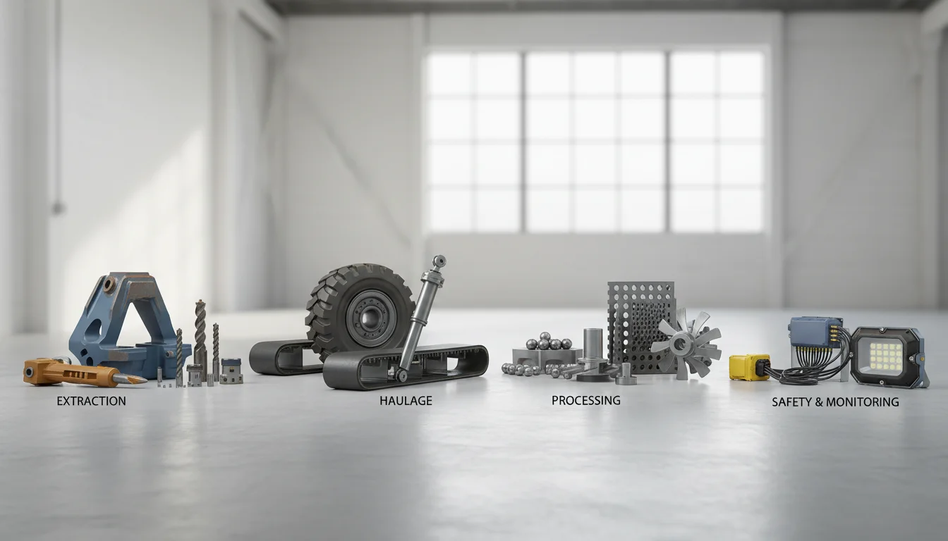 Critical Mining Equipment Parts by Application - mining equipment parts | 3GEN Export
