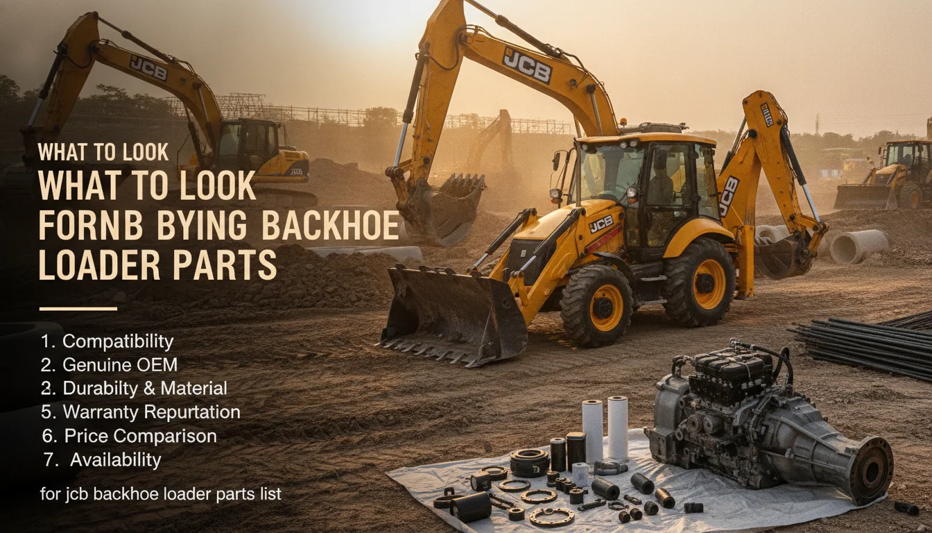 Concept illustration for What to Look For When Buying JCB Backhoe Loader Parts