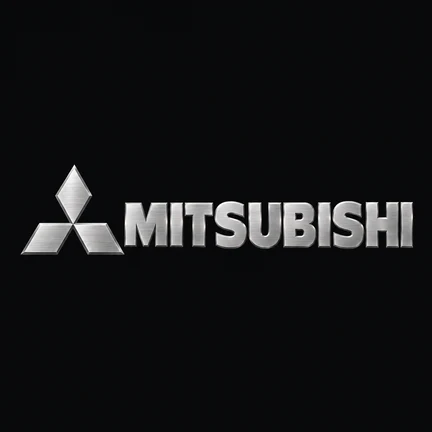 Mitsubishi spare parts logo — forklifts and machinery