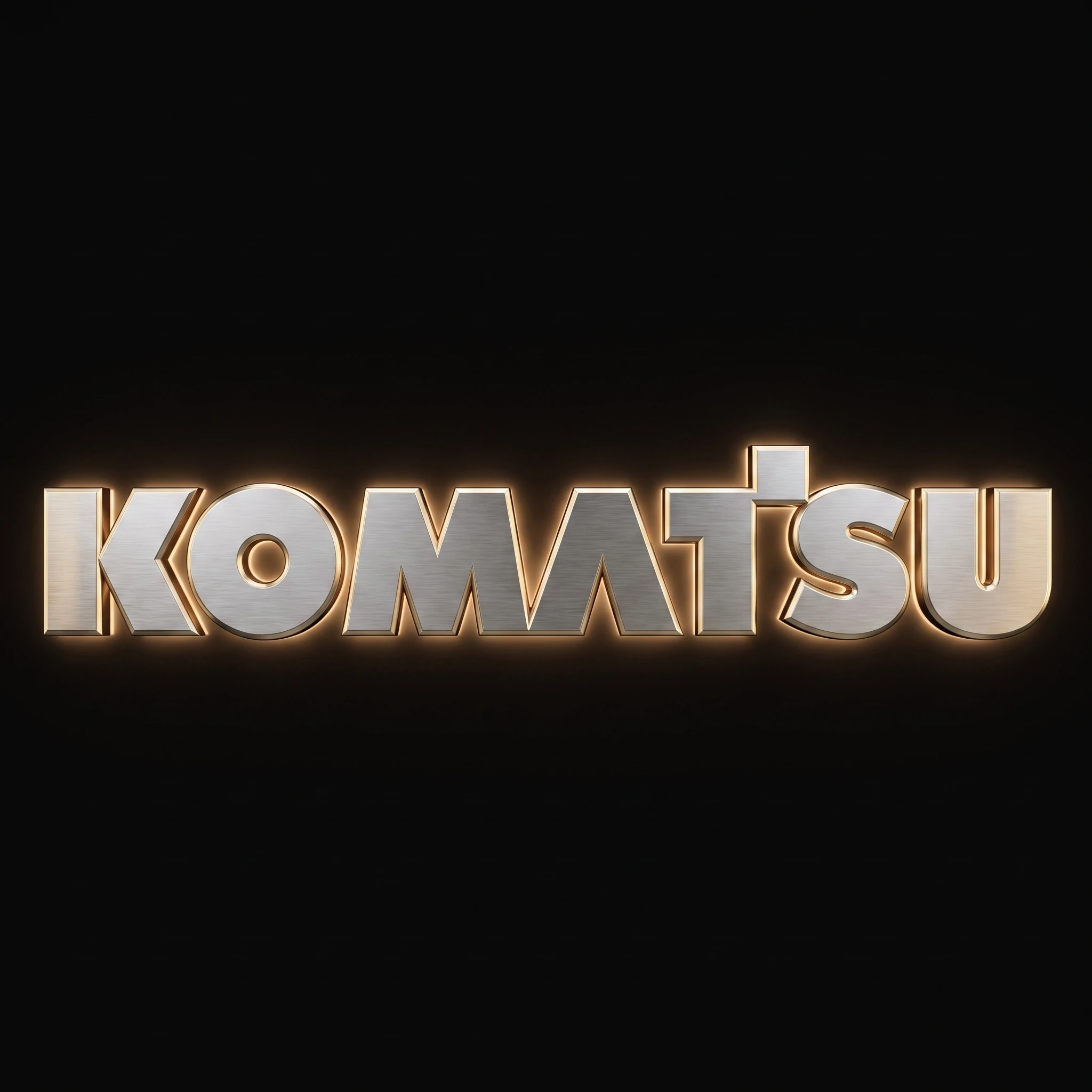 Komatsu spare parts logo — mining and construction machinery