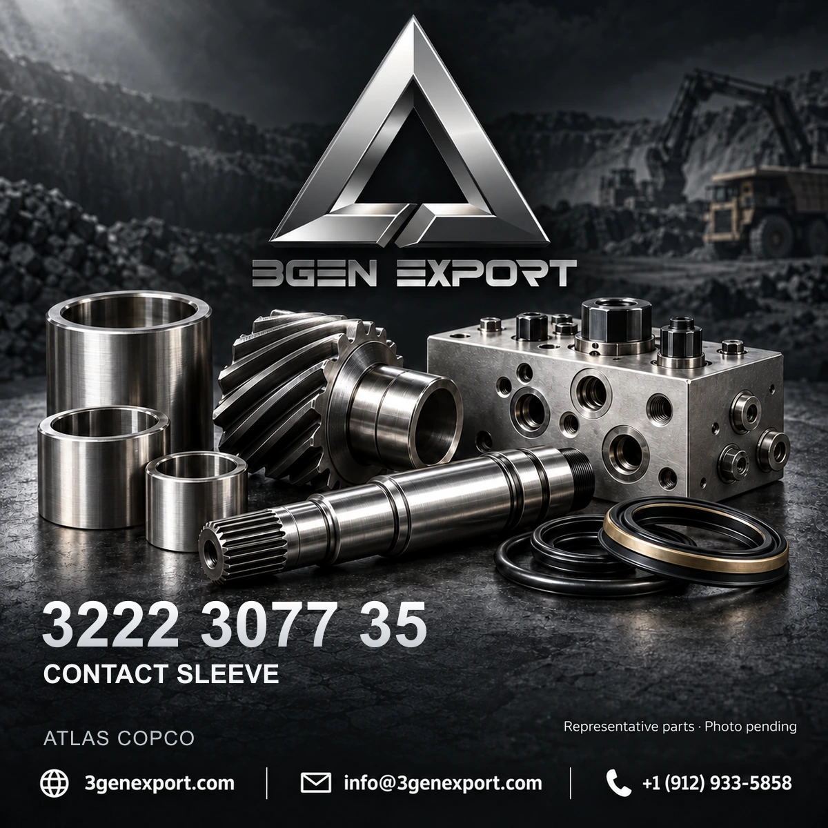 3222307735, 3222 3077 35 Contact Sleeve Atlas Copco