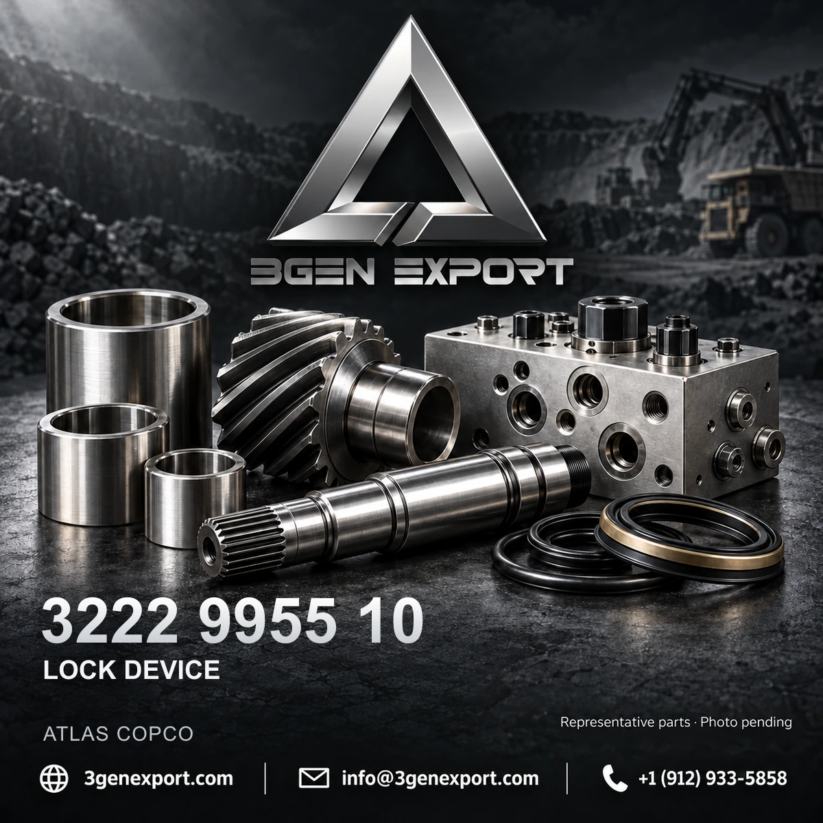 3222995510, 3222 9955 10 Lock Device Atlas Copco