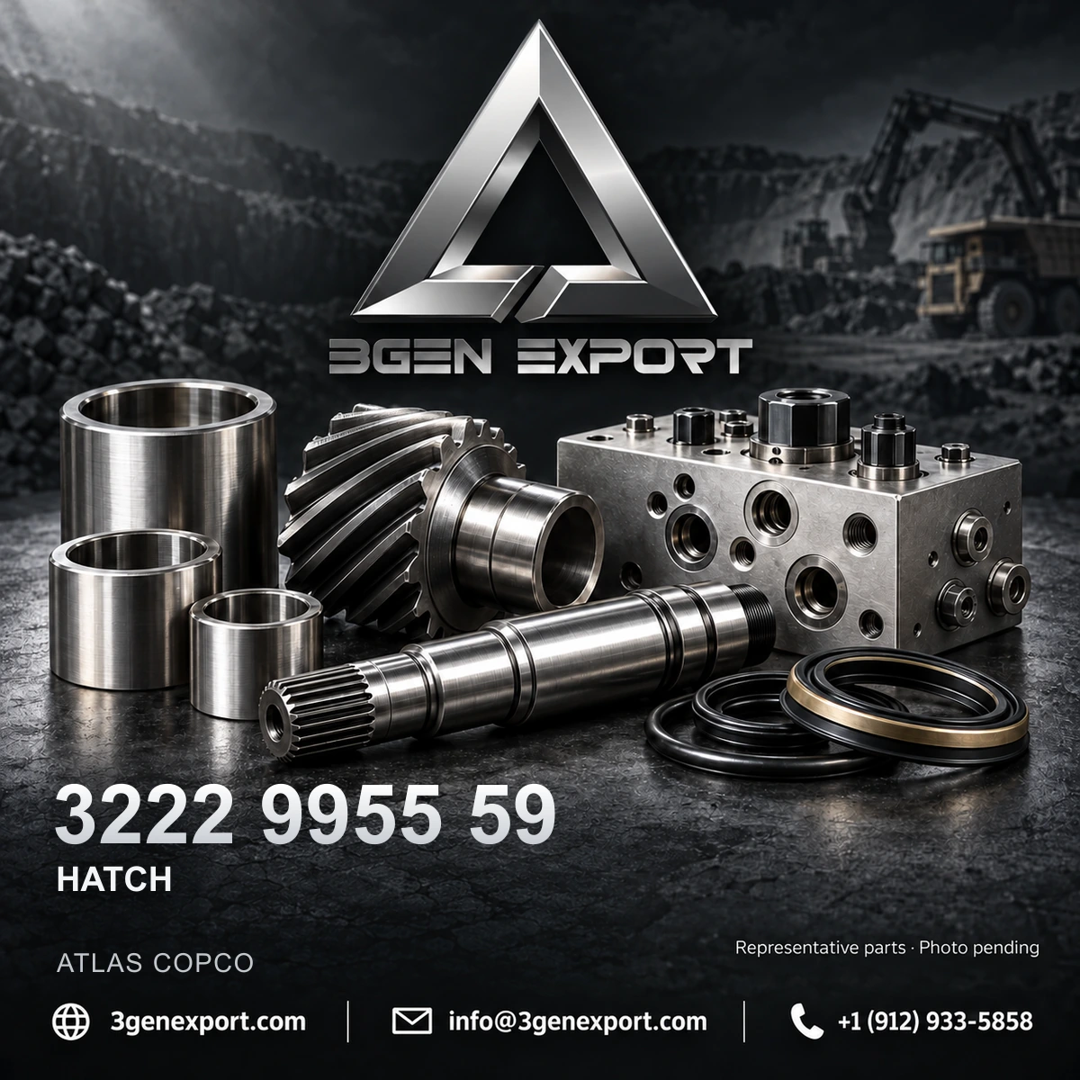 3222995559, 3222 9955 59 Hatch Atlas Copco