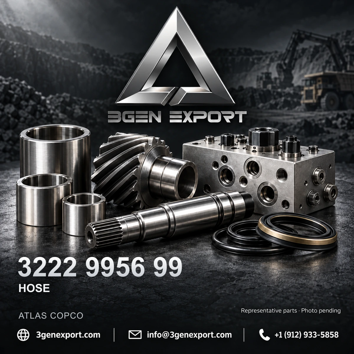 3222995699, 3222 9956 99 Hose Atlas Copco