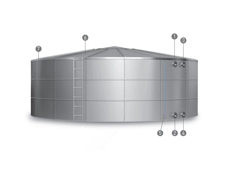 Modular Cylindrical Water Tanks