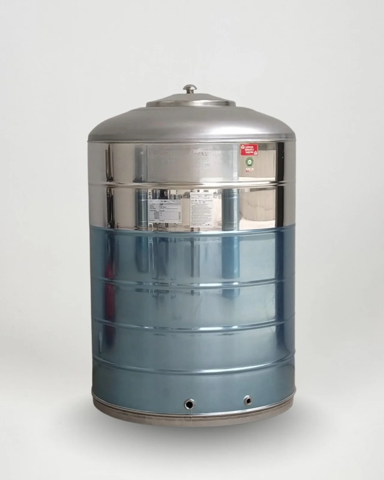 Cylindrical Flat-Bottom Stainless Water Tank 1000 L
