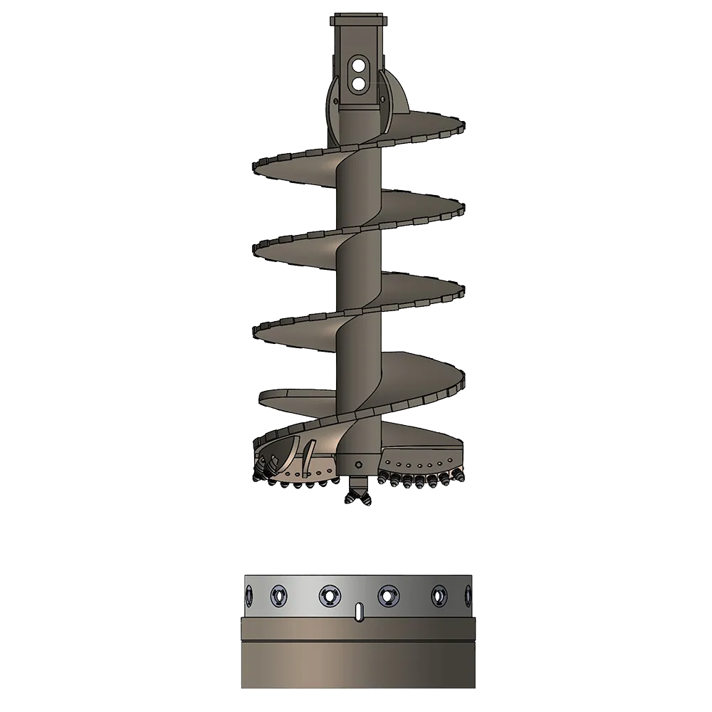 BORED PILE DOUBLE CUT ROCK AUGER