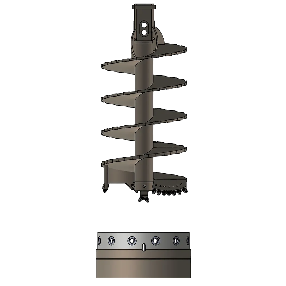 BORED PILE SINGLE CUT ROCK AUGER